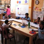 Students at Caminos de Esperanza, with volunteers from Atitlan Spanish School Jardin de America Panajachel