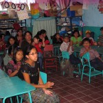 Students at Caminos de Esperanza, with volunteers from Atitlan Spanish School Jardin de America Panajachel