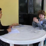 Spanish Student playing Scrabble