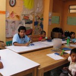 Students at Caminos de Esperanza, with volunteers from Atitlan Spanish School Jardin de America Panajachel